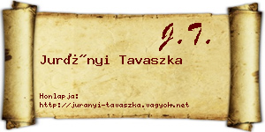 Jurányi Tavaszka névjegykártya